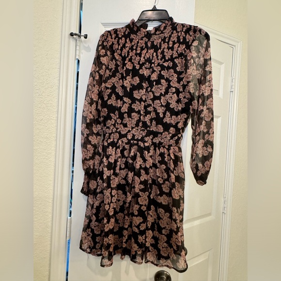 Chiffon like material. Pretty pink and black. From Shop Avara. Only worn once. - Picture 1 of 6